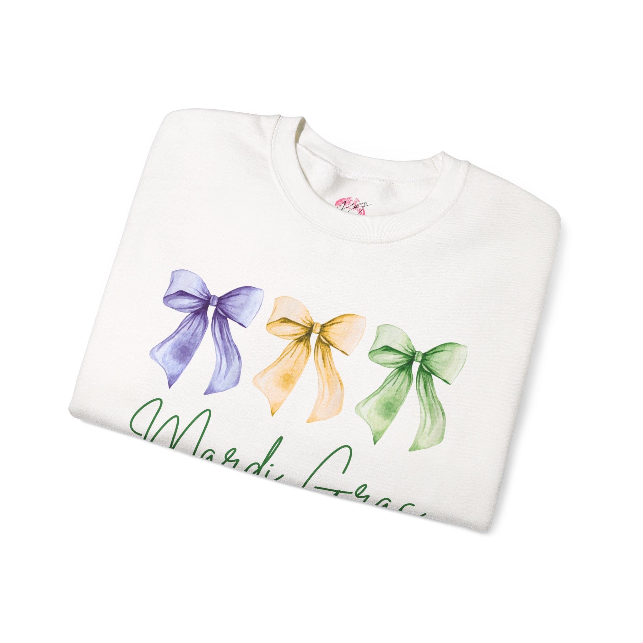 Mardi Gras Ribbon Crewneck Sweatshirt — Let the Good Times Roll