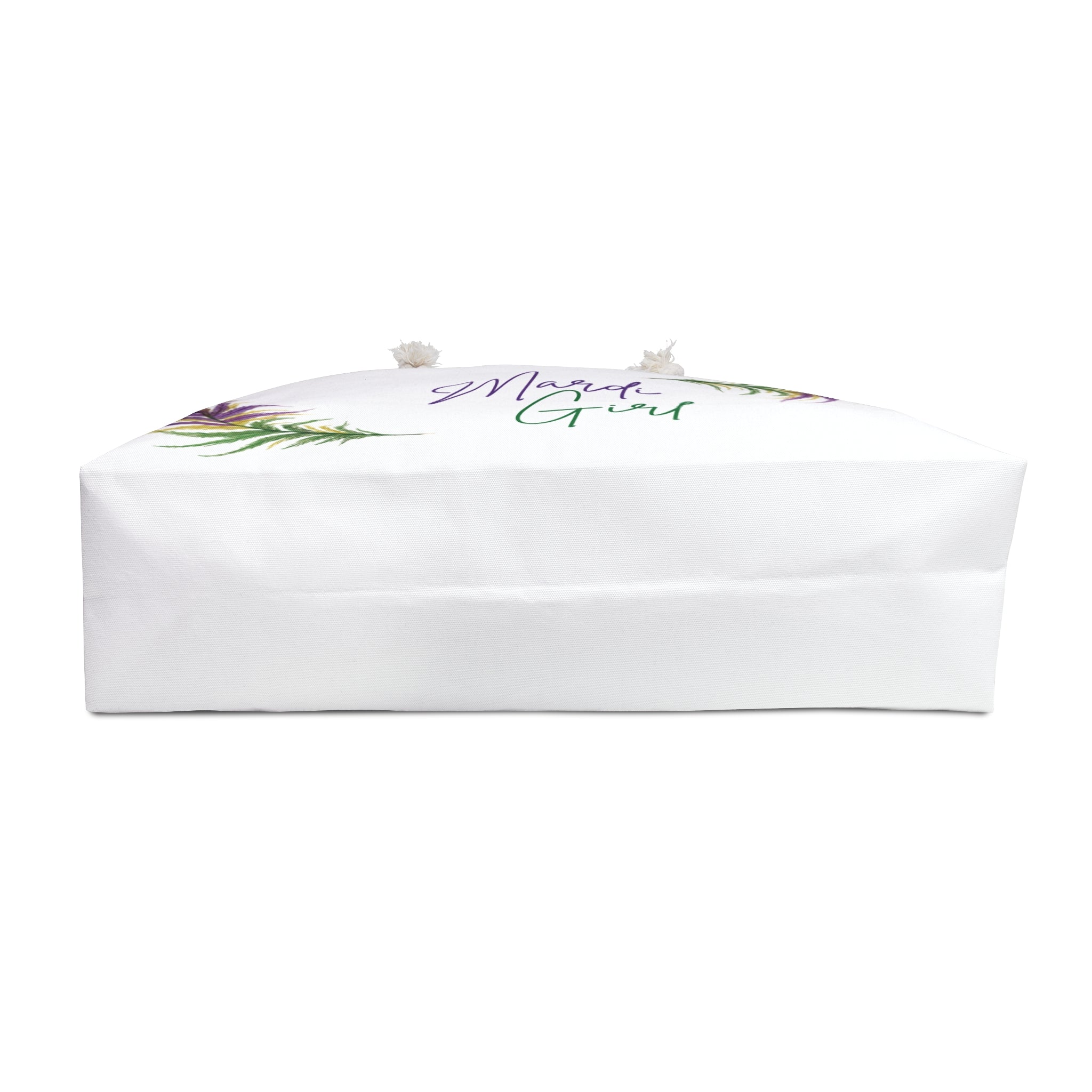 Mardi Girl Weekender Bag — Festive Feather Print Travel Tote