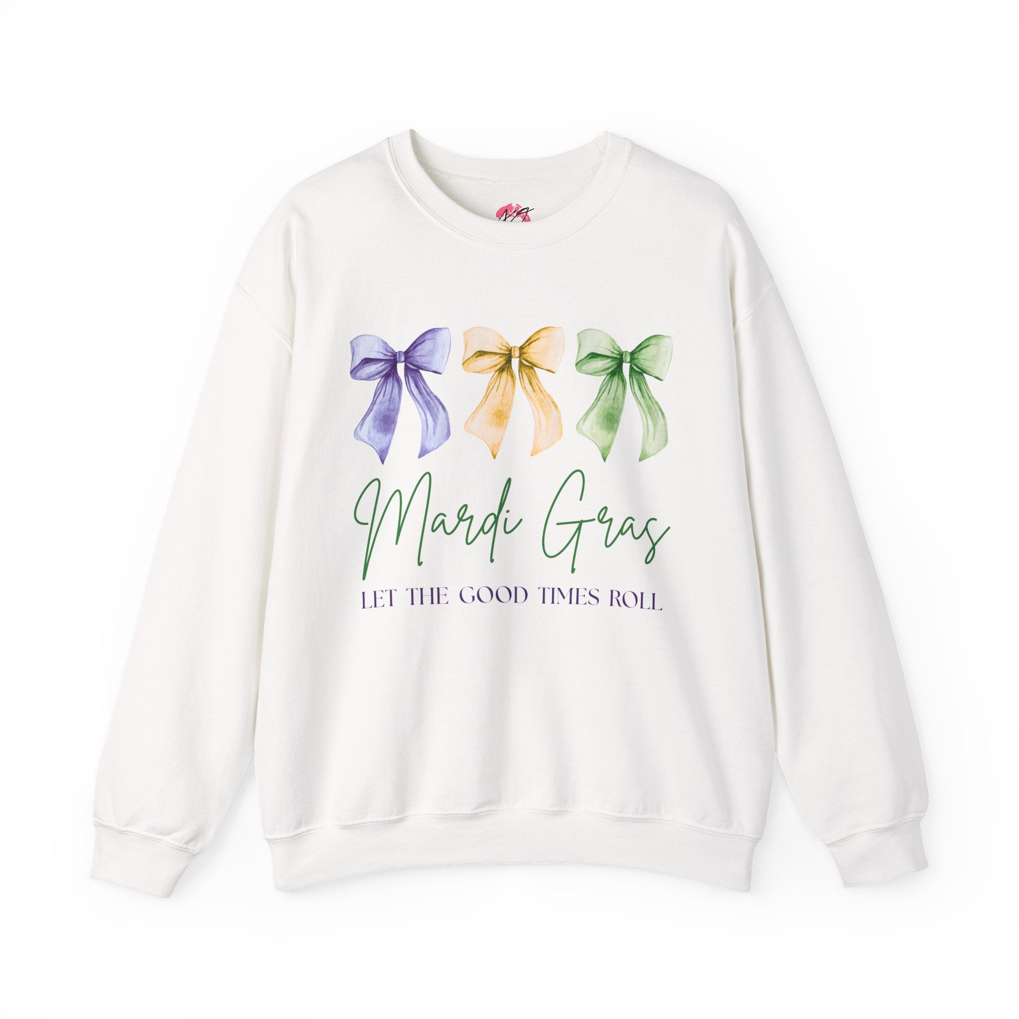 Mardi Gras Ribbon Crewneck Sweatshirt — Let the Good Times Roll
